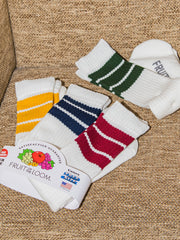 【FRUIT OF THE LOOM 】4足SETラインハイソックス