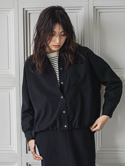 ドロストクロップドシャツ≪洗濯機で洗える≫