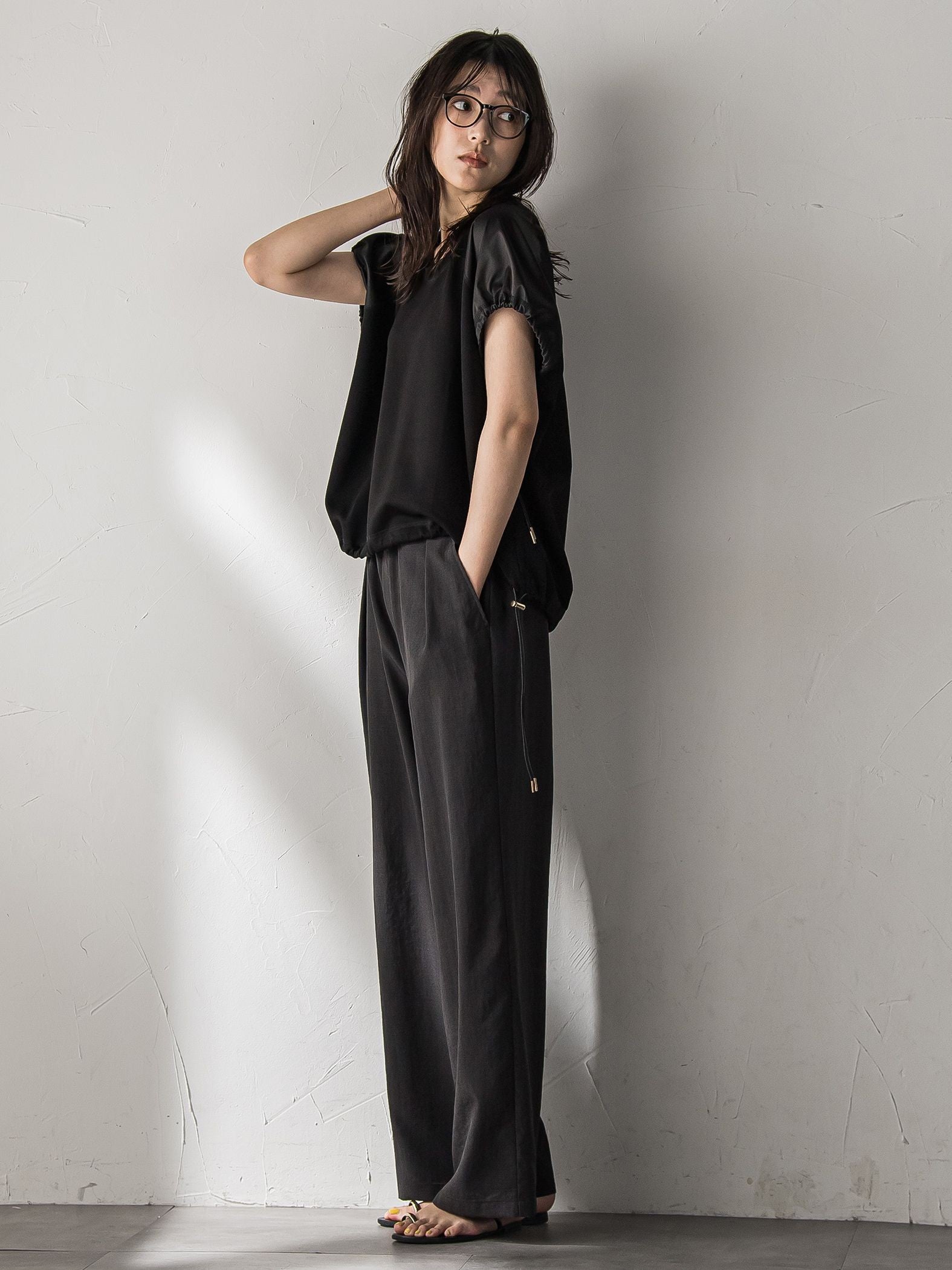 【新色追加】イージーワイドパンツ≪手洗い可能 / セットアップ対応≫