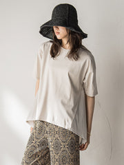 【WEB限定】前後ドッキングフレアTシャツ≪接触冷感/洗濯機で洗える≫