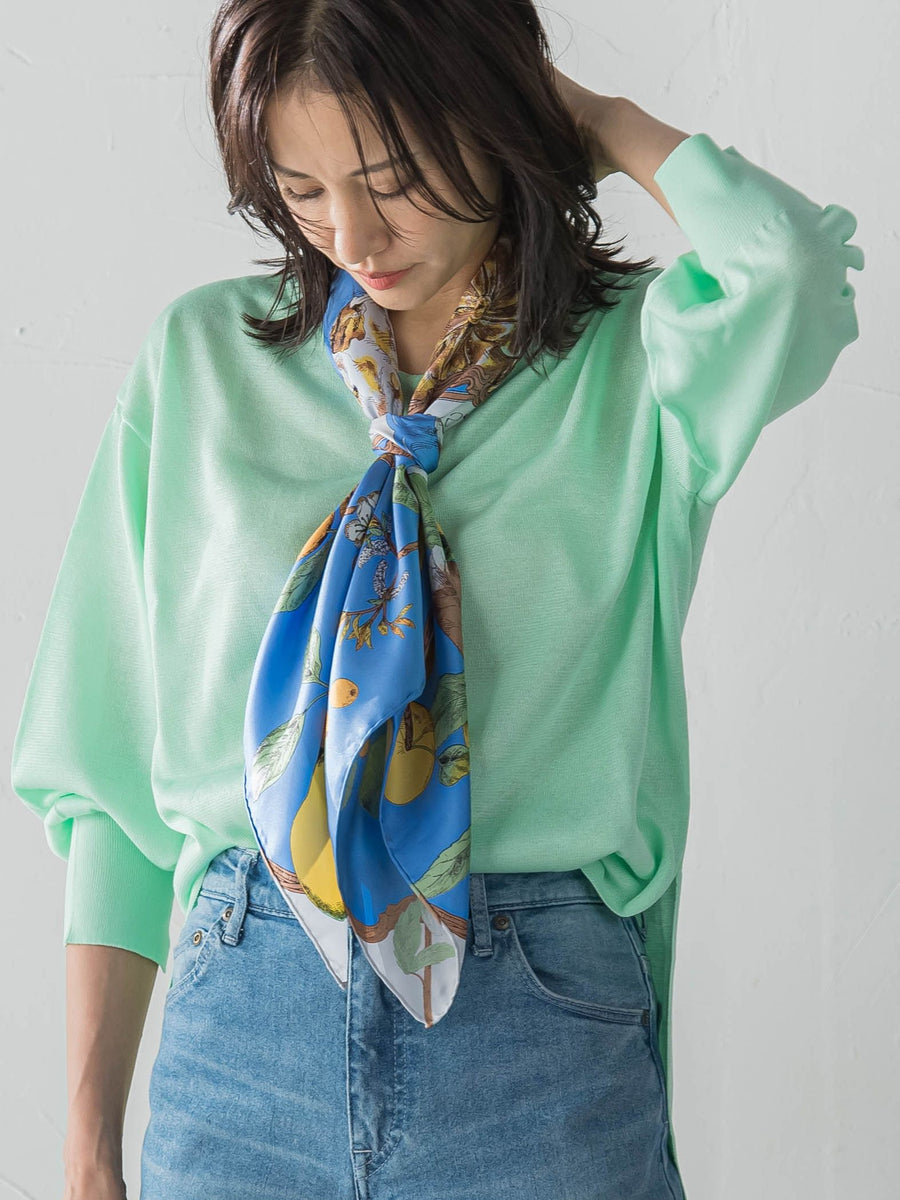 WEB限定】【manipuri】＜シルクスカーフ88＞アンティークレシピ