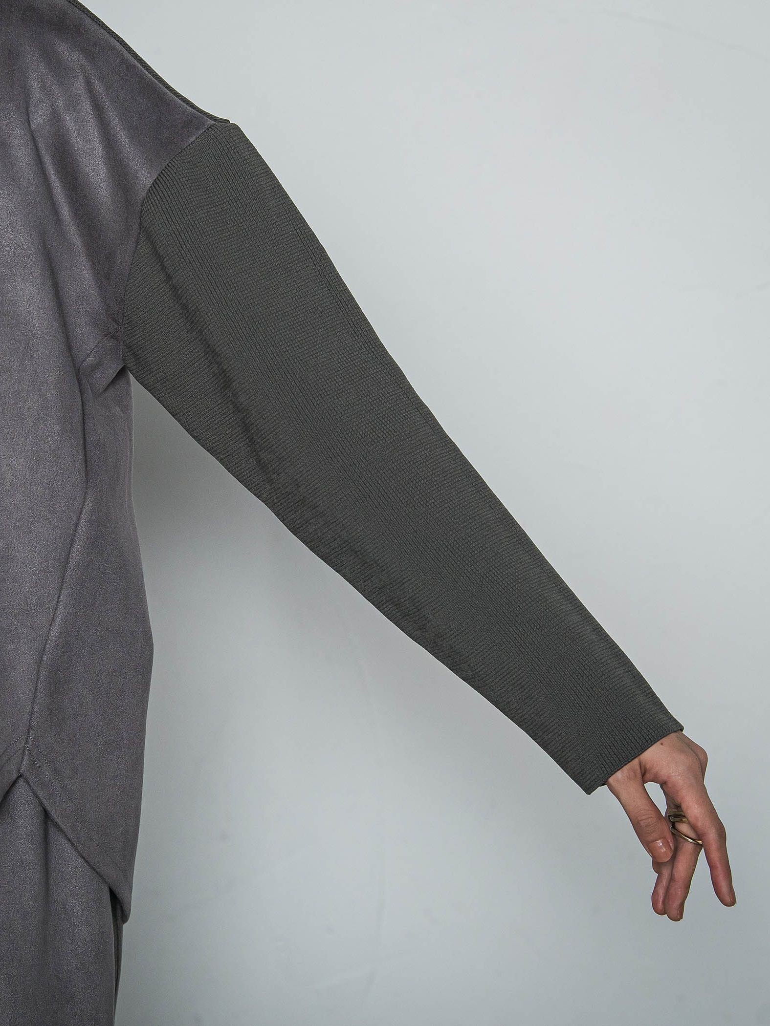 【新色追加】スウェード調×ニットスカートセットアップ≪手洗い可能≫