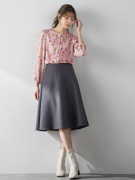 【XSサイズ展開あり】冬仕様 美シルエットフレアスカート ≪洗濯機で洗える≫
