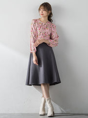 【XSサイズ展開あり】冬仕様 美シルエットフレアスカート ≪洗濯機で洗える≫