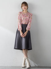【XSサイズ展開あり】冬仕様 美シルエットフレアスカート ≪洗濯機で洗える≫