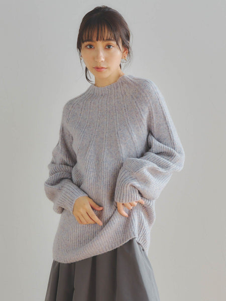 求心柄ニットプルオーバー≪手洗い可能≫