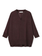 LEVITAシアーVネックドルマンニットプルオーバー≪手洗い可能≫