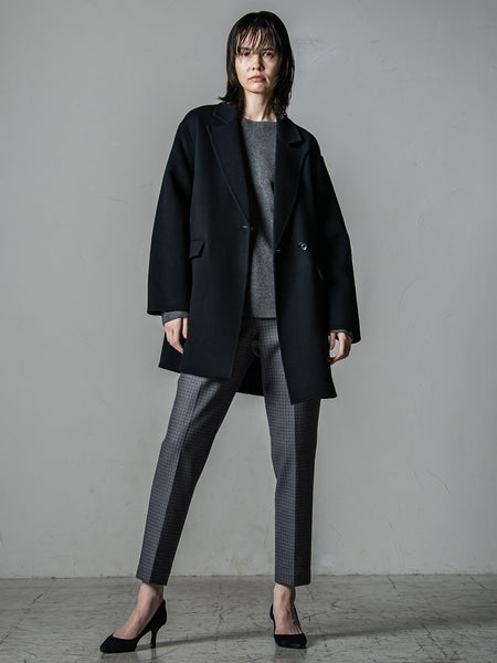 【大きいサイズ】【手洗い可能】前後2wayウールカシミヤニットプルオーバー