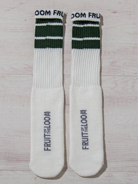 【FRUIT OF THE LOOM 】4足SETラインハイソックス