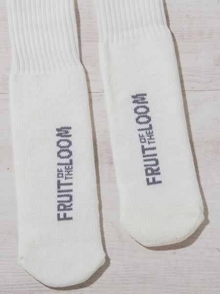 【FRUIT OF THE LOOM 】4足SETラインハイソックス
