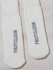 【FRUIT OF THE LOOM 】4足SETラインハイソックス