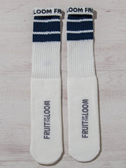 【FRUIT OF THE LOOM 】4足SETラインハイソックス