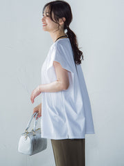 【WEB限定】タックデザインカットソー ≪接触冷感/洗濯機OK≫