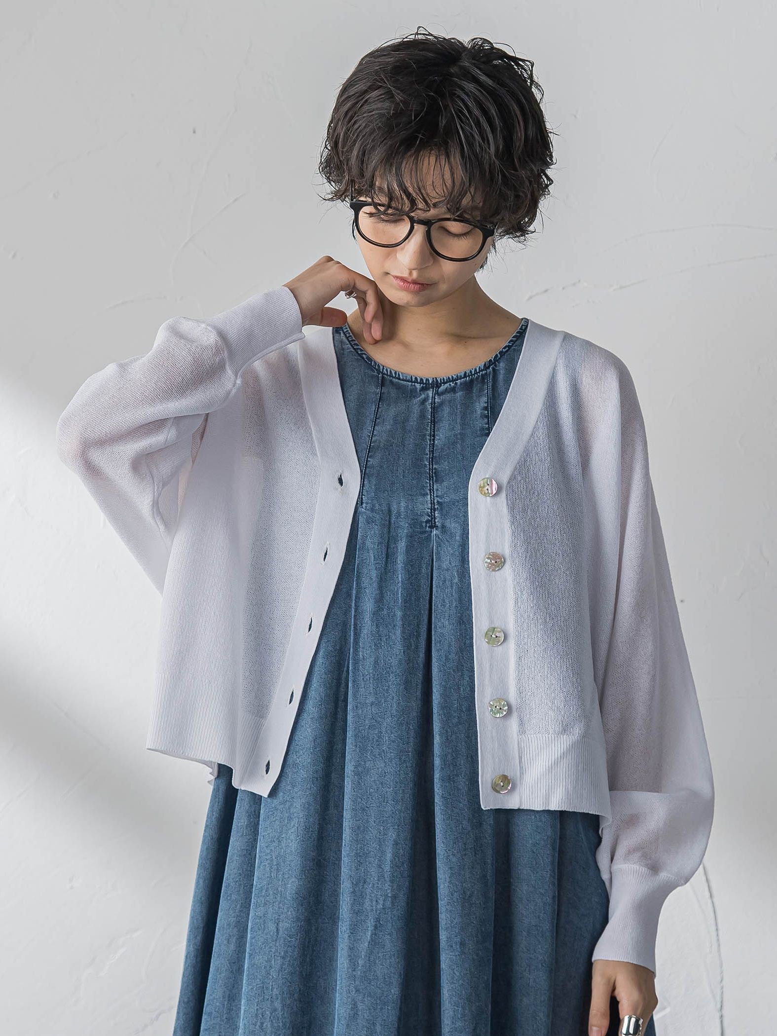 シアージャガードドルマンニットカーディガン