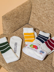 【FRUIT OF THE LOOM 】4足SETラインハイソックス