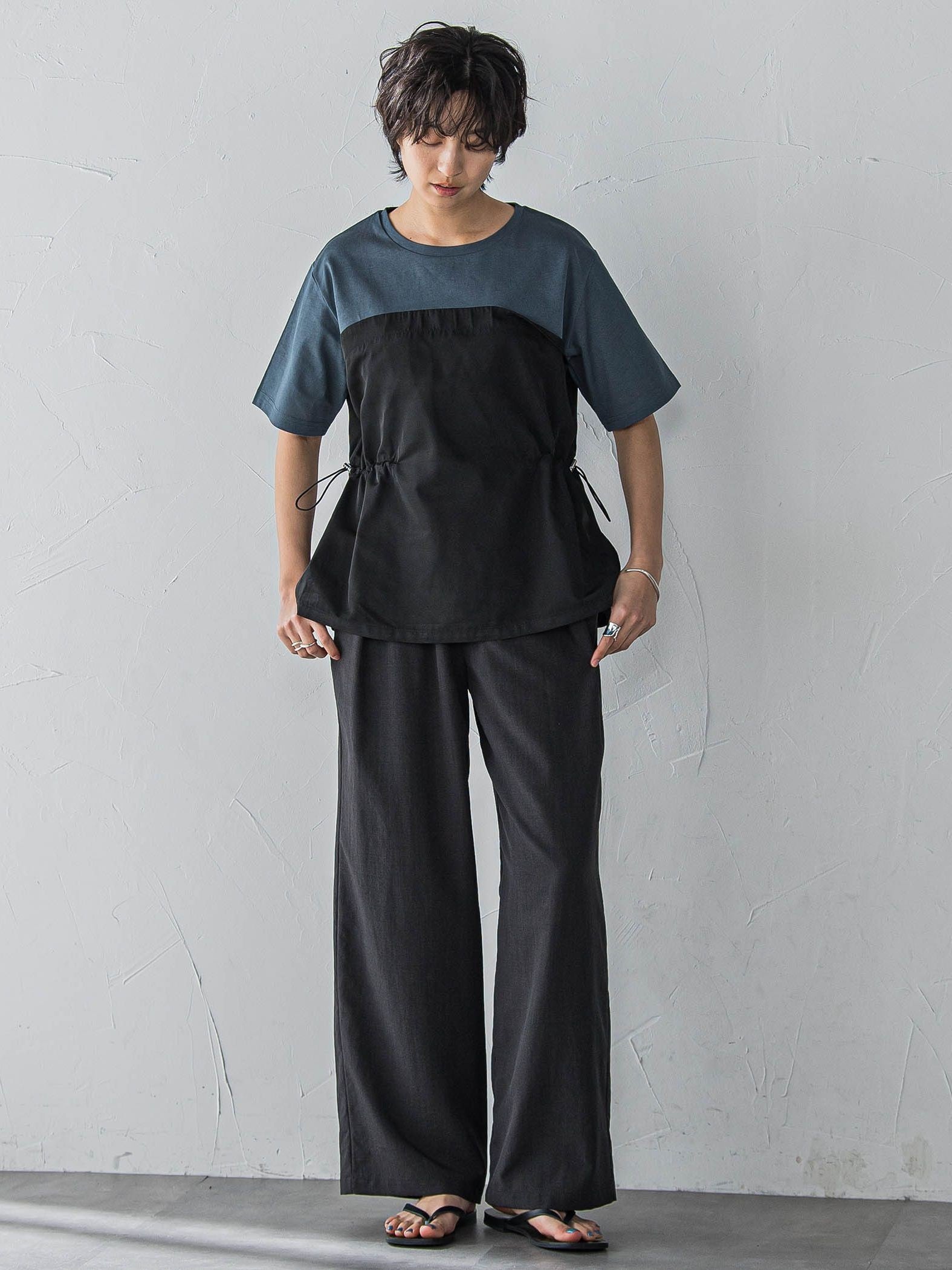 【新色追加】イージーワイドパンツ≪手洗い可能 / セットアップ対応≫