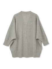 LEVITAシアーVネックドルマンニットプルオーバー≪手洗い可能≫