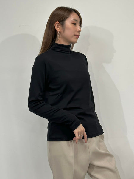 【WEB限定】吸湿発熱 タートルカットソー≪蓄熱保温/洗える≫
