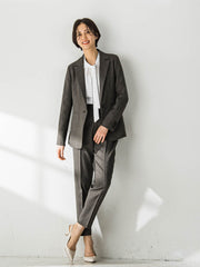 ツムギートストレッチテーパードパンツ≪セットアップ/洗える≫