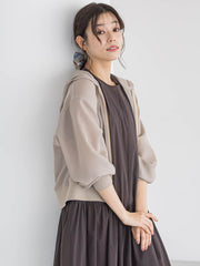 変わり織りメッシュパーカー≪手洗い可能≫
