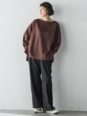 【WEB限定】”もっちり素材”ダンボールドルマンプルオーバー≪手洗い可能≫