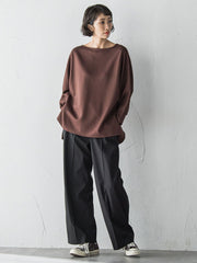 【WEB限定】”もっちり素材”ダンボールドルマンプルオーバー≪手洗い可能≫