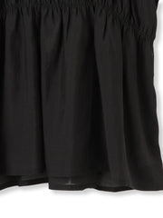 【WEB限定】シルキーシャーリングブラウス≪手洗い可能≫