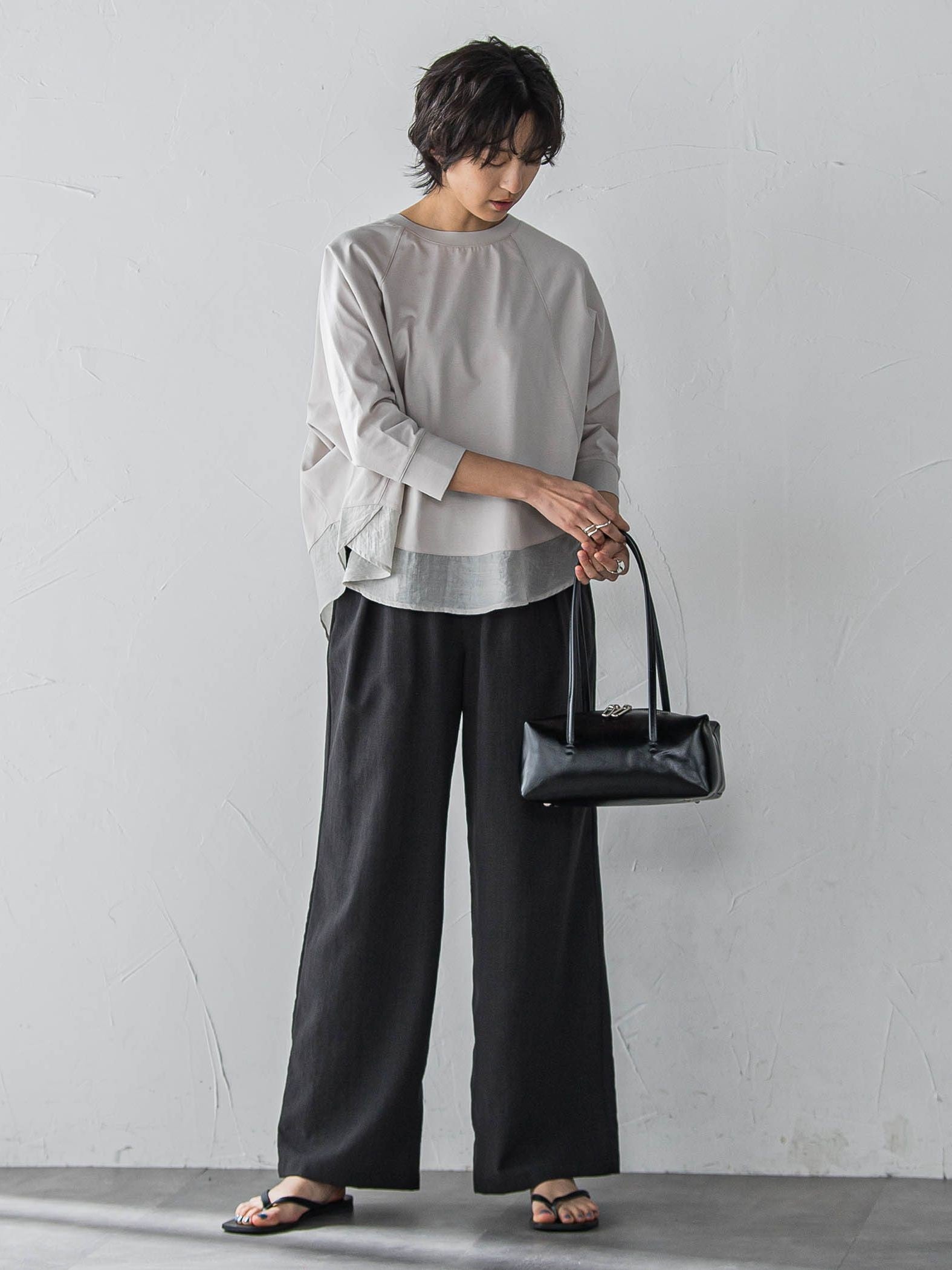 【新色追加】イージーワイドパンツ≪手洗い可能 / セットアップ対応≫