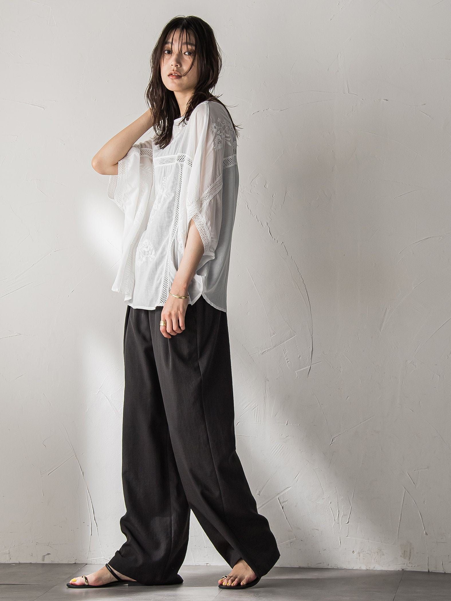 【新色追加】イージーワイドパンツ≪手洗い可能 / セットアップ対応≫