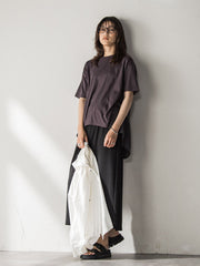 【WEB限定】前後ドッキングフレアTシャツ≪接触冷感/洗濯機で洗える≫