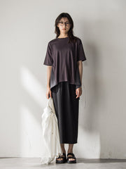 【WEB限定】前後ドッキングフレアTシャツ≪接触冷感/洗濯機で洗える≫