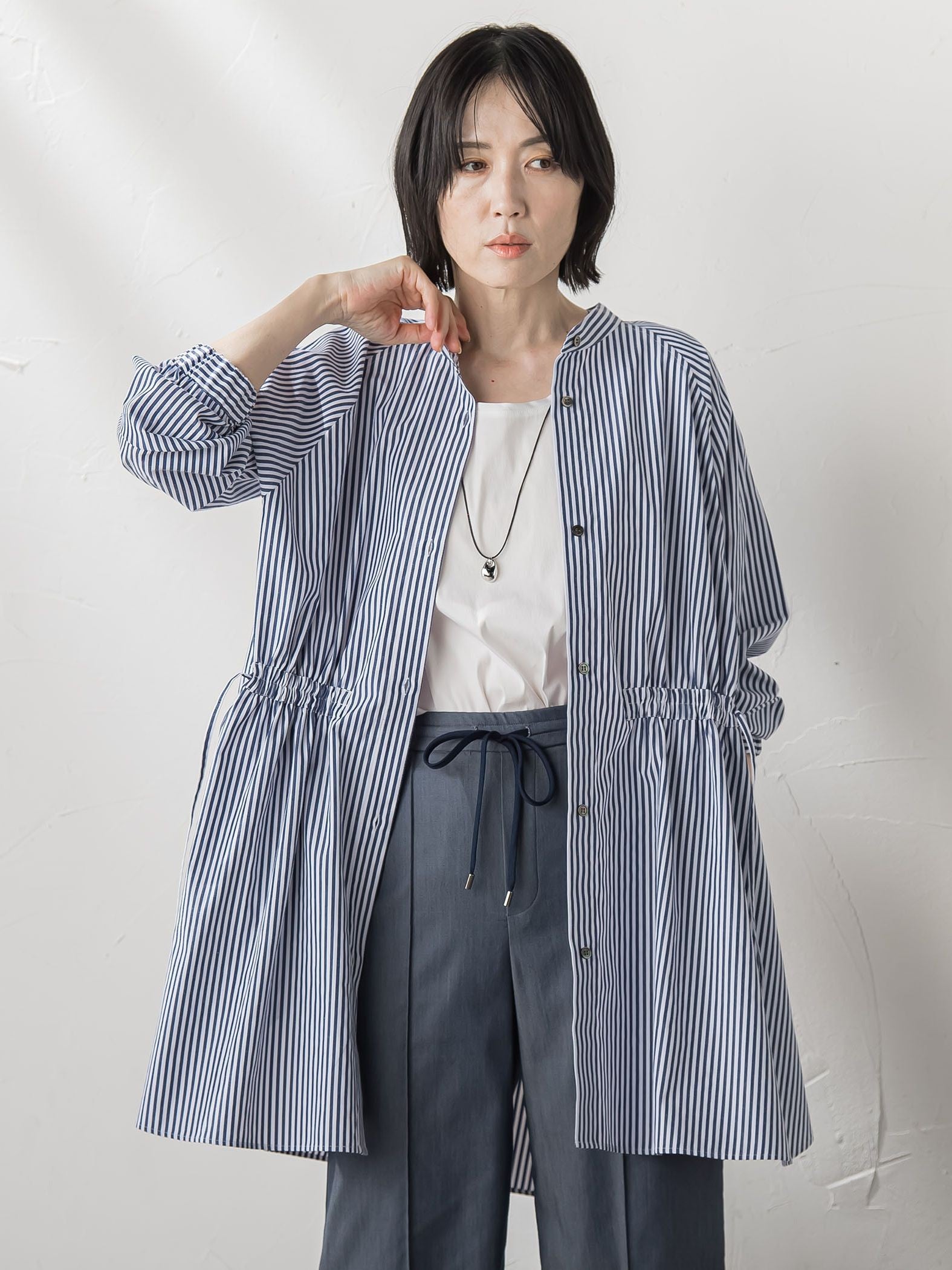 【WEB限定】“体型カバーも叶う”3WAYチュニックブラウス≪洗濯機で洗える≫