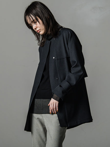 【大きいサイズ/洗濯機で洗える】ラグランスリーブミドル丈コート