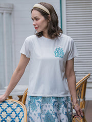 【WEB限定】35th Anniversaryロゴ刺繍Tシャツ≪洗濯機で洗える≫