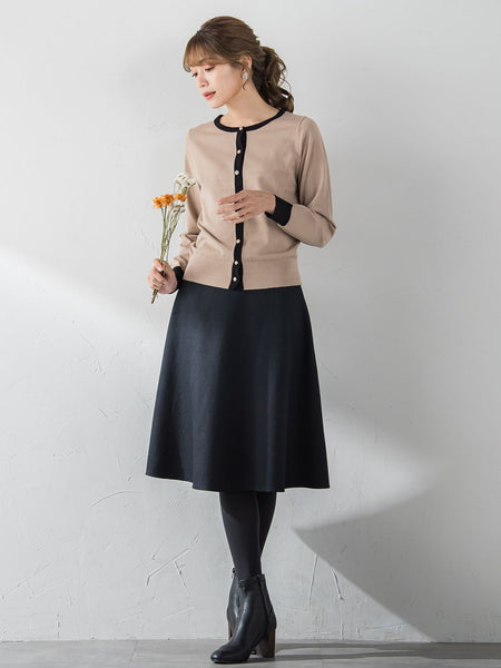 【XSサイズ展開あり】冬仕様 美シルエットフレアスカート ≪洗濯機で洗える≫