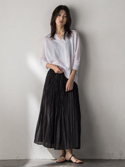 【新色追加】LEVITAシアーVネックドルマンニットプルオーバー≪手洗い可能≫