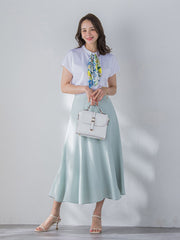 接触冷感2WAYストレッチマーメイドスカート≪洗濯機で洗える≫