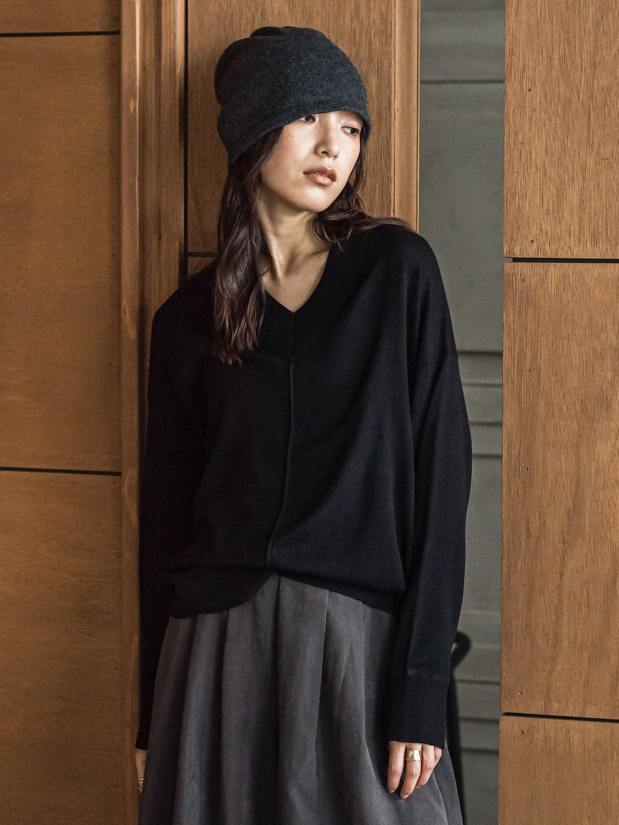 新色追加】Vネックコクーンニットプルオーバー≪手洗い可能≫ | MAYSON