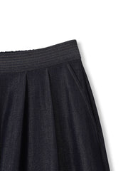 【カタログ掲載】フレアヘムキュロットパンツ≪洗濯機で洗える≫