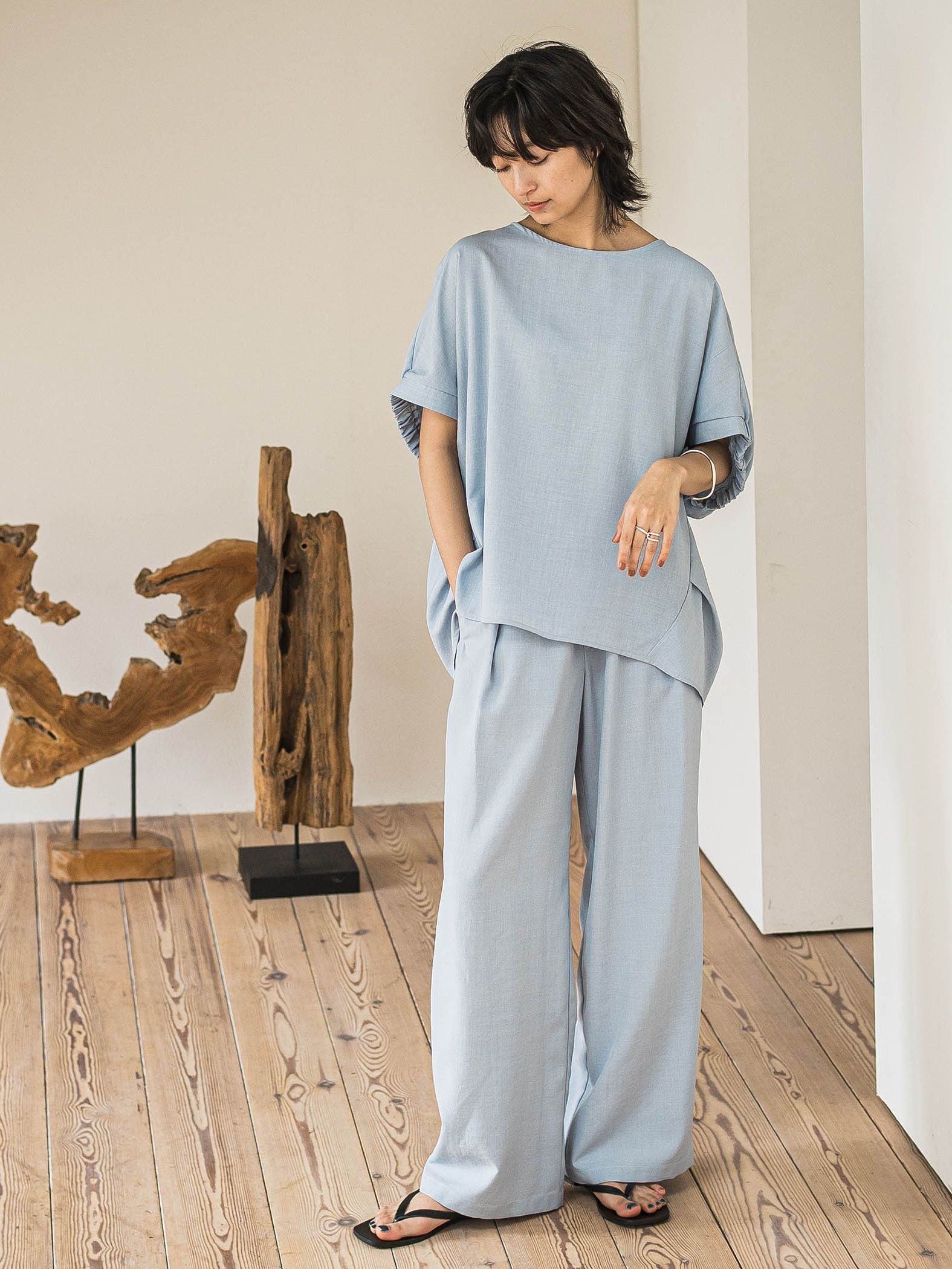 【新色追加】イージーワイドパンツ≪手洗い可能 / セットアップ対応≫