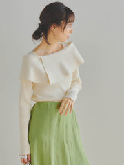 ケープデザインニット≪手洗い可能≫