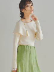 ケープデザインニット≪手洗い可能≫
