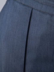 【WEB限定】デニム見えシャンブレーワイドパンツ≪洗濯機で洗える≫