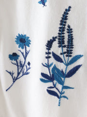 【新色追加】ハーブ刺繍カーディガン≪手洗い可能≫