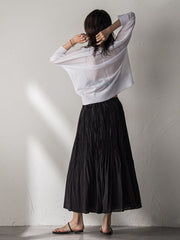 【新色追加】LEVITAシアーVネックドルマンニットプルオーバー≪手洗い可能≫