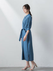 【WEB限定】【新色追加】【11号あり】ベルト付きドライタッチワンピース≪接触冷感/洗濯機で洗える≫
