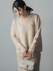 【WEB限定】≪洗えるニット/Lサイズあり≫カジュアルモヘヤニット