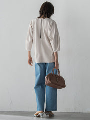 【JAPAN BLUE JEANS】デニムワイドパンツ≪洗濯機で洗える≫
