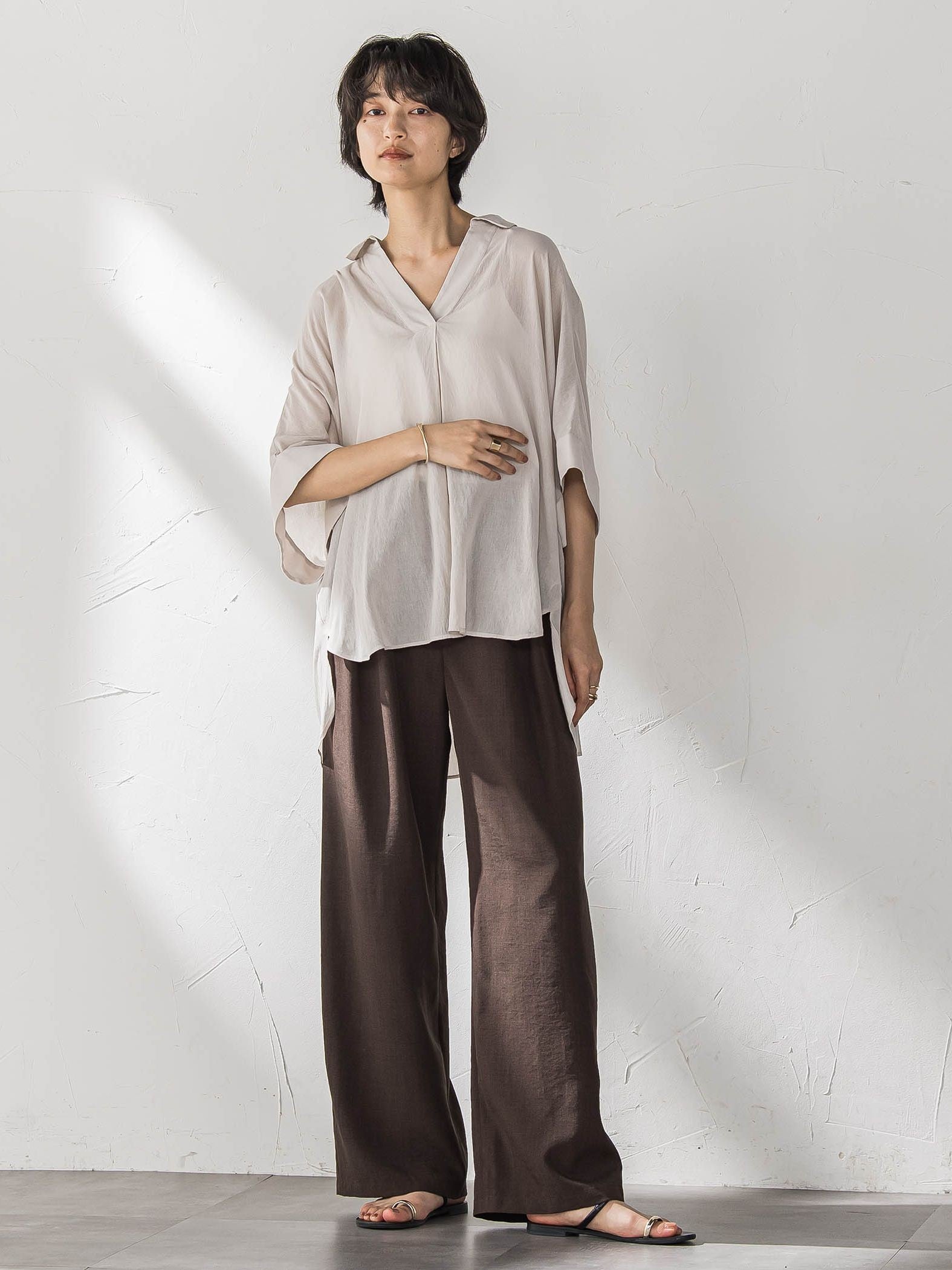 【新色追加】イージーワイドパンツ≪手洗い可能 / セットアップ対応≫