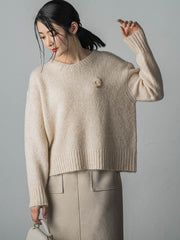 【WEB限定】≪洗えるニット/Lサイズあり≫カジュアルモヘヤニット